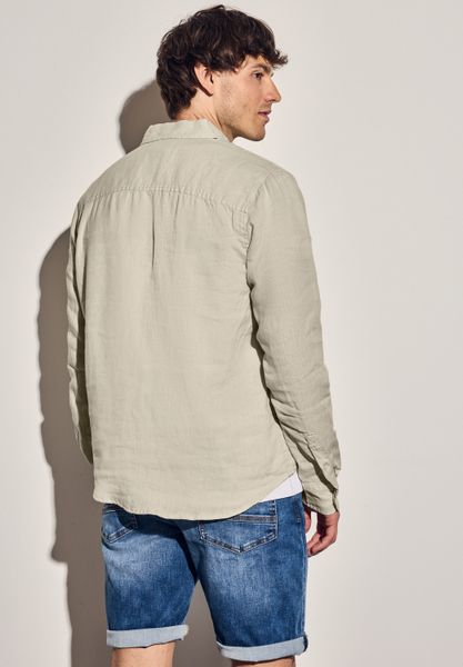STREET ONE MEN Leinenhemd mit Knopfleiste günstig online kaufen