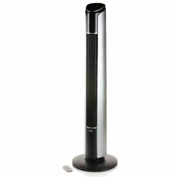 DOMO Turmventilator 107 cm 45 W Schwarz und Silbern Turmventilator schwarz günstig online kaufen