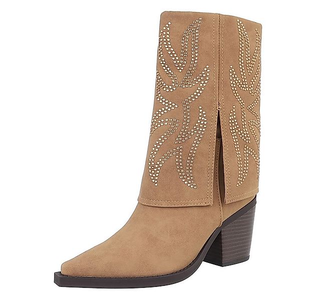 Ital-Design Damen Cowboyboots Western Westernstiefel (87740362) Blockabsatz günstig online kaufen