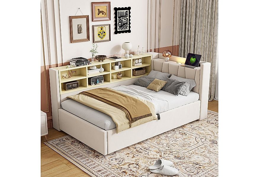 Celya Polsterbett Schlafsofa 90*200 cm, Mit Hydraulischem Stauraum (Multifu günstig online kaufen