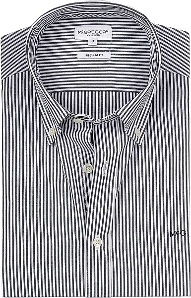 McGregor Hemd Poplin Streifen Navy - Größe S günstig online kaufen