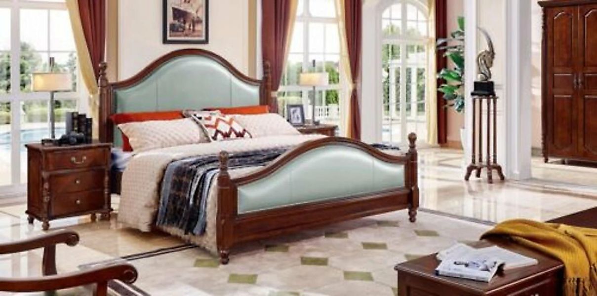 JVmoebel Bett, Bett Doppelbett Holzbett Möbel Massivholz Schlafzimmer Desig günstig online kaufen