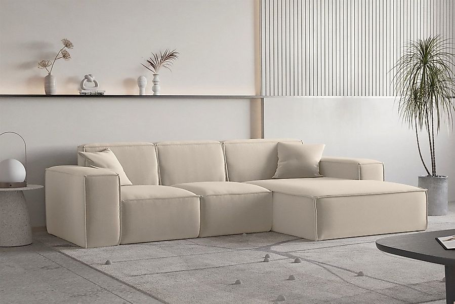 Fun Möbel Ecksofa Designersofa CELES PREMIUM Ottomane Rechts oder Links in günstig online kaufen