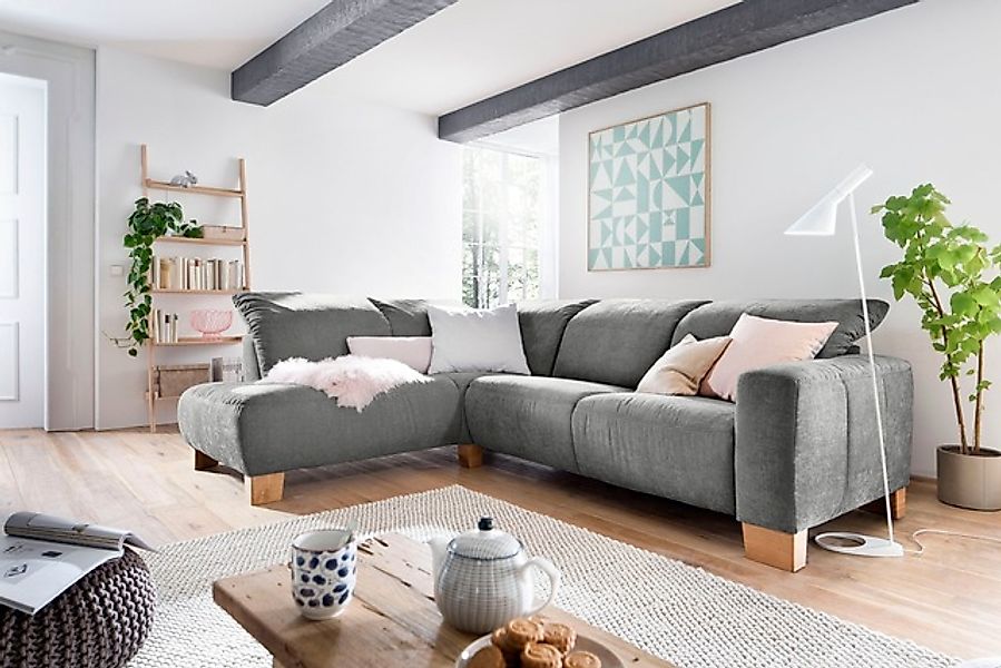 Home affaire Ecksofa »Hörnum bequemes Wohlfühlsofa, Federkern, Breite 281cm günstig online kaufen