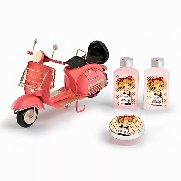 Badezimmer Set Lorenay Bon Matin Pin Up Vespa (3 Pcs) günstig online kaufen