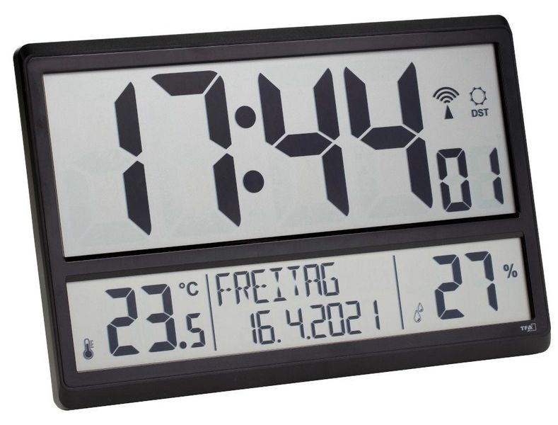 TFA Dostmann Funkwanduhr Digital XL-Wanduhr TFA günstig online kaufen