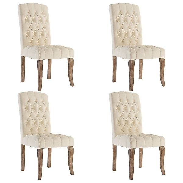 vidaXL Stuhl Esszimmerstühle 4 Stk Beige günstig online kaufen