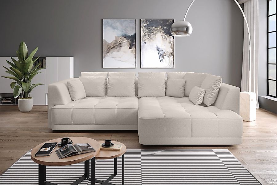 WERK2 Ecksofa "Tiga, Komfortsofa mit elekt. Auszugsfunktion, bequem, L-Form günstig online kaufen
