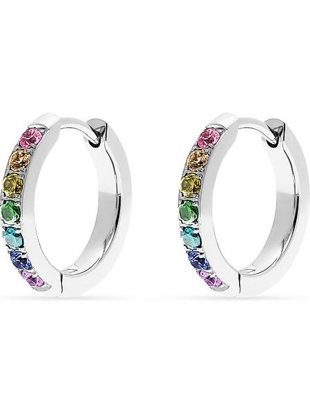 FAVS Paar Creolen FAVS Damen-Creolen Edelstahl 14 Zirkonia (Paar) günstig online kaufen