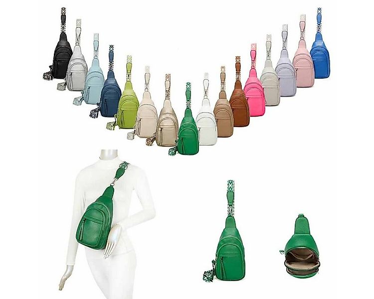 ITALYSHOP24 Schultertasche Damen Sling-Tasche Crossbody Brusttasche Bodybag günstig online kaufen