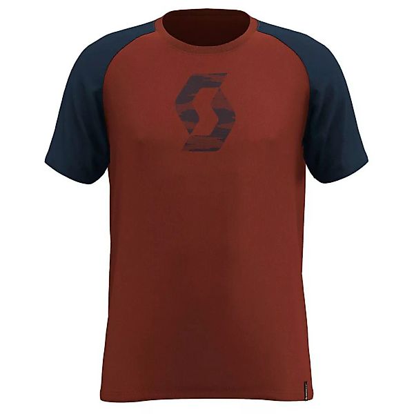 Scott 10 Icon Raglan Kurzärmeliges T-shirt S Rust Red / Midnight Blue günstig online kaufen