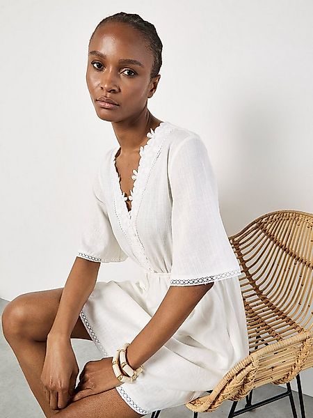 Apricot Spitzenkleid Daisy Lace Front Minikleid mit zierendem Ausschnitt günstig online kaufen