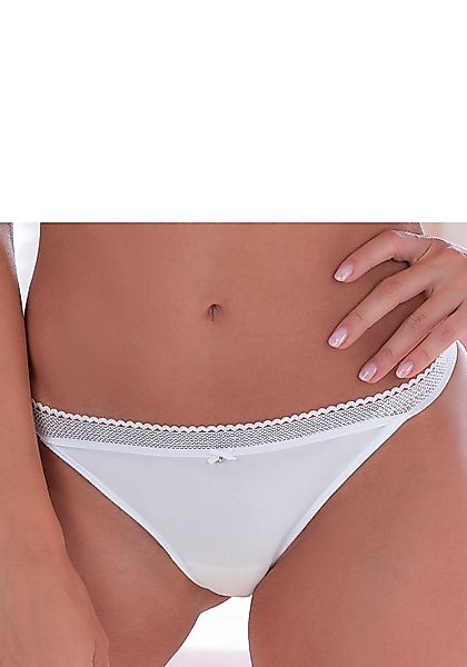 s.Oliver Tanga "Maelle" mit feiner Zierschleife und kleinem Glitzeraccessoi günstig online kaufen