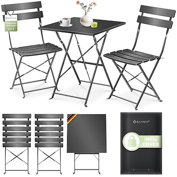 KESSER Bistrotisch 3-teiliges Bistroset Outdoor Sitzgruppe günstig online kaufen