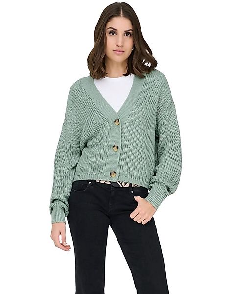 ONLY Cardigan Weiche Feinstrick-Strickjacke mit V-Ausschnitt und Knopfleist günstig online kaufen