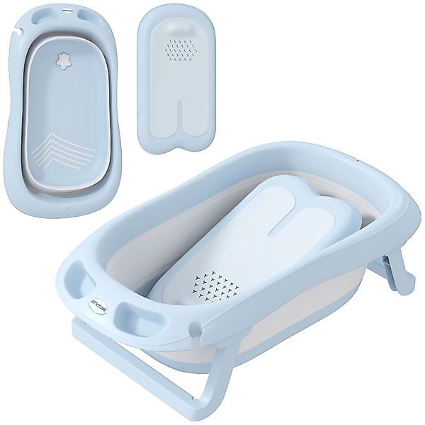 AIYAPLAY Babywanne  Kunststoff TPE Hellblau 83L x 48B x 23,5H cm günstig online kaufen