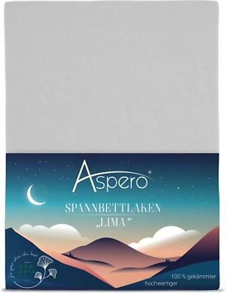 Aspero® Kinderspannbettlaken aus Bio-Baumwolle RIGA Bettlaken hellgrau Gr. günstig online kaufen