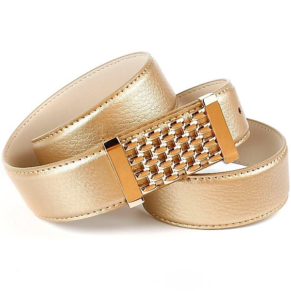 Anthoni Crown Ledergürtel mit Fashion-Koppelschließe, abgesteppte günstig online kaufen