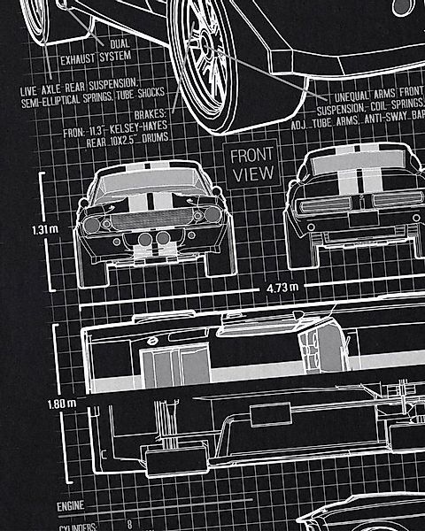 style3 T-Shirt GT500 Eleanor mustang muscle car bullit shelby pony ford mc günstig online kaufen