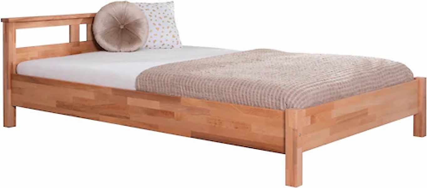 Ticaa Massivholzbett "Merci", Doppelbett, aus Buche Massivholz, inkl. Rollr günstig online kaufen
