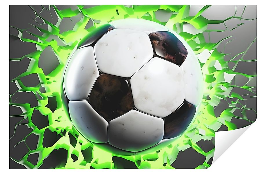 Wallarena Fototapete Kinderzimmer Jungen Fußball 3D günstig online kaufen