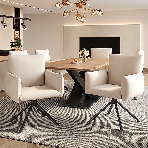 KLAM HOME Esszimmerstuhl Stuhlset Moderner 360° günstig online kaufen