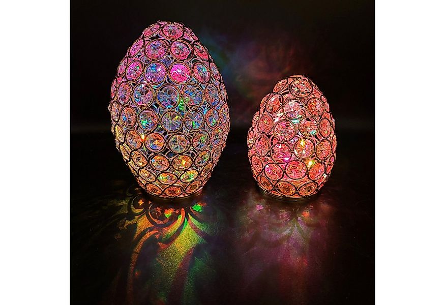 Online-Fuchs Osterfigur 2 magische Ostereier mit Glaskristallen & LED-Licht günstig online kaufen