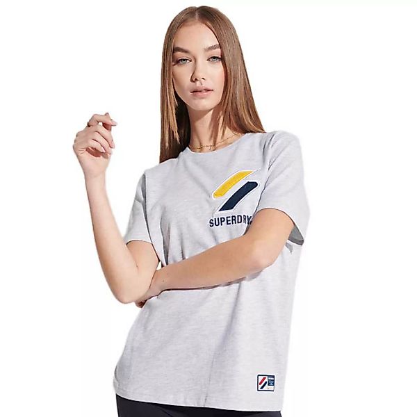 Superdry Sportstyle Chenille Kurzarm T-shirt M Ice Marl günstig online kaufen