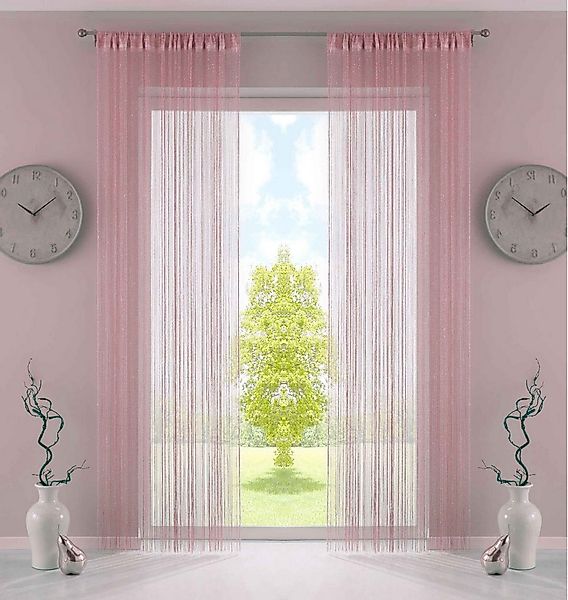 Gardinenbox Gardine (2 St), Kräuselband, transparent, Fadengardine Tunneldu günstig online kaufen