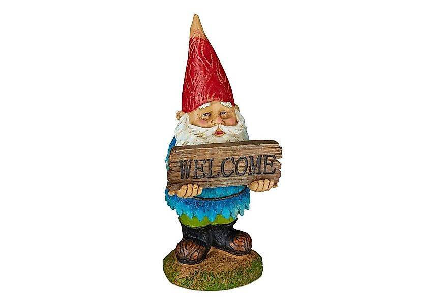 relaxdays Gartenzwerg "Welcome" günstig online kaufen