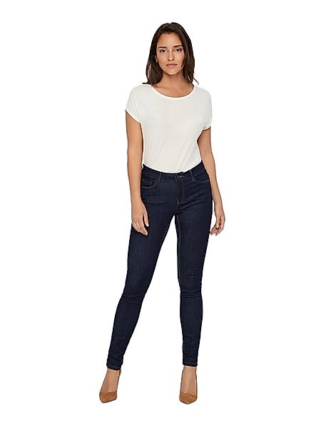 Vero Moda Damen Jeans VMSEVEN NW S SHAPE UP JEANS VI500 - Skinny Fit - Blau günstig online kaufen