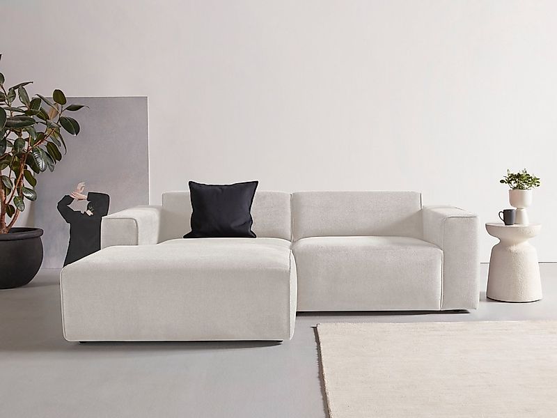 andas Ecksofa "Noord mit Kedernaht, Breite 234 cm", Cord, Struktur, Webstof günstig online kaufen