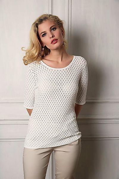 Passioni Sweater Sommer Pullover mit Strukturmuster günstig online kaufen