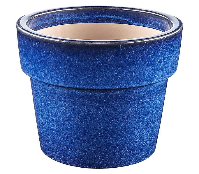 Dehner Blumentopf Keramiktopf, glasiert, blau, Gefäß günstig online kaufen