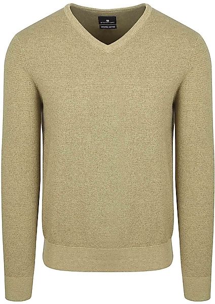 State Of Art Pullover Structure V-Ausschnitt Grün - Größe XXL günstig online kaufen