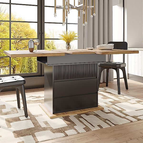 KLAM HOME Esstisch Teleskoptisch(110-140×80cm), klappbarer Küchentisch günstig online kaufen