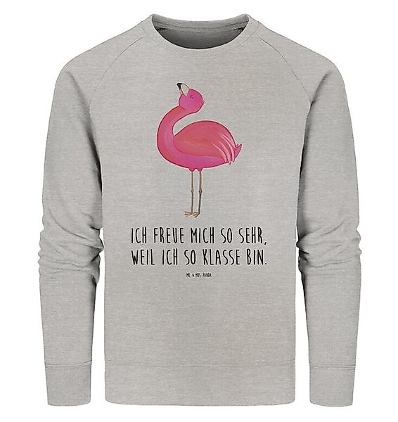Mr. & Mrs. Panda Longpullover Flamingo Stolz Größe M - Heather Grey - Gesch günstig online kaufen