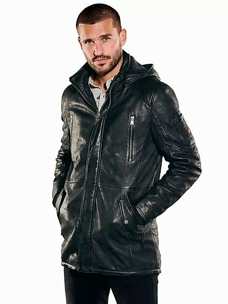 emilio adani Lederjacke Leder-Parka mit abnehmbarer Kapuze günstig online kaufen