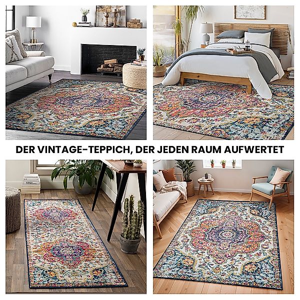 Livabliss Teppich »RABAT«, rechteckig, 8 mm Höhe, Vintage Orientteppich, Ku günstig online kaufen