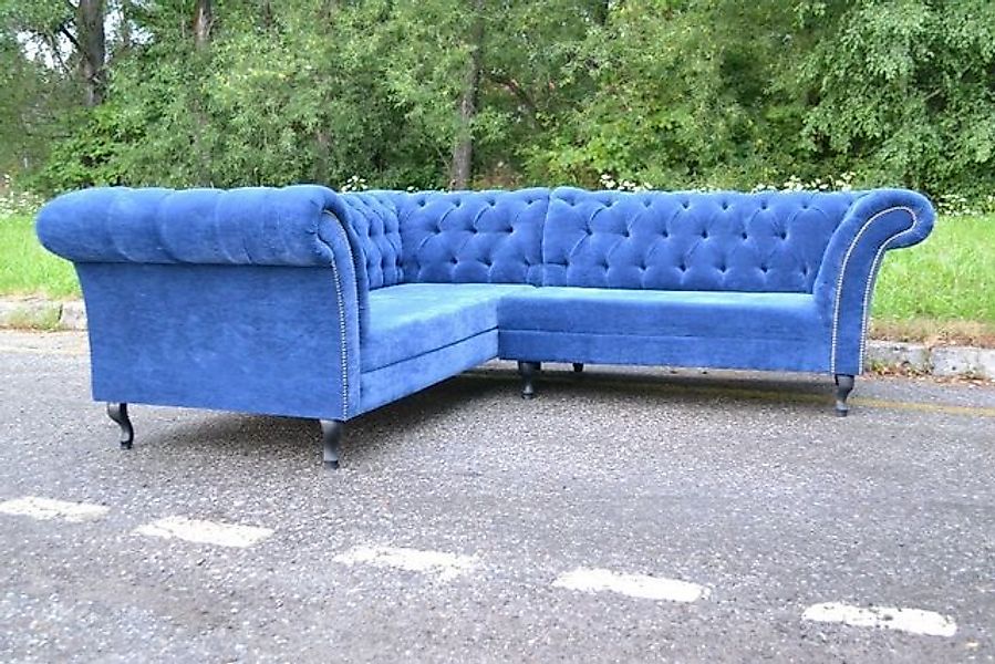 JVmoebel Ecksofa Chesterfield Eckcouch Polster Sitz Stoff Garnitur Wohnland günstig online kaufen