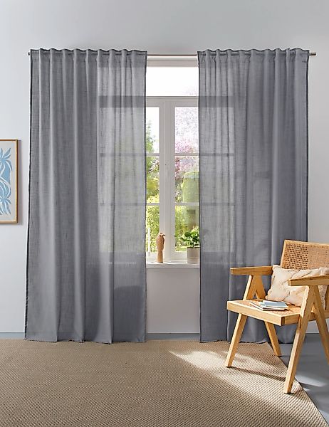 Home affaire Collection Vorhang "Linsdorf" Multifunktionsband 1 Stk. tlg. L günstig online kaufen