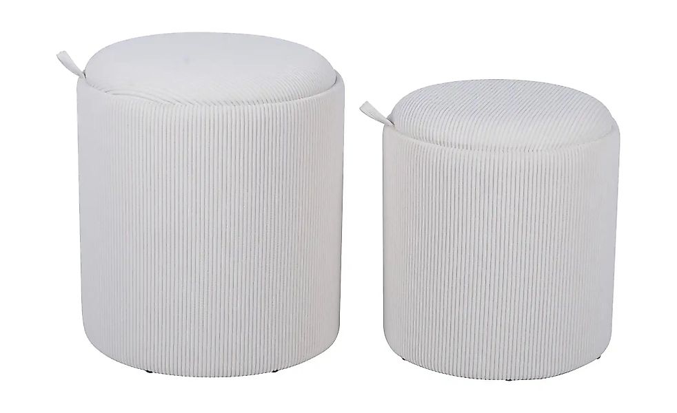 Hocker-Set  Villia ¦ Maße (cm): H: 44  Ø: 39 Polstermöbel > Hocker - Höffne günstig online kaufen
