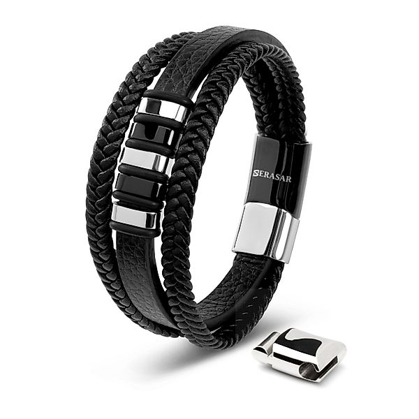SERASAR Lederarmband Leder Herrenarmband "Glory" (Klassisch, elegant, casua günstig online kaufen