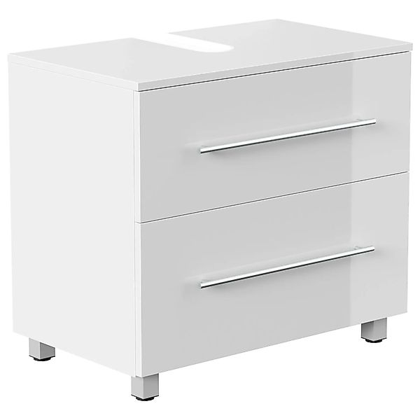 Posseik Waschtisch Badmöbel Waschbeckenunterschrank "Mondial" weiß Hochglan günstig online kaufen