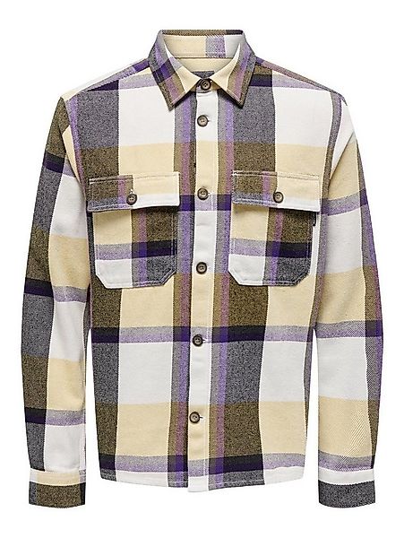 ONLY & SONS Langarmhemd Holzfäller Twill Overshirt ONSMAR ONSMAR OVR CHECK günstig online kaufen
