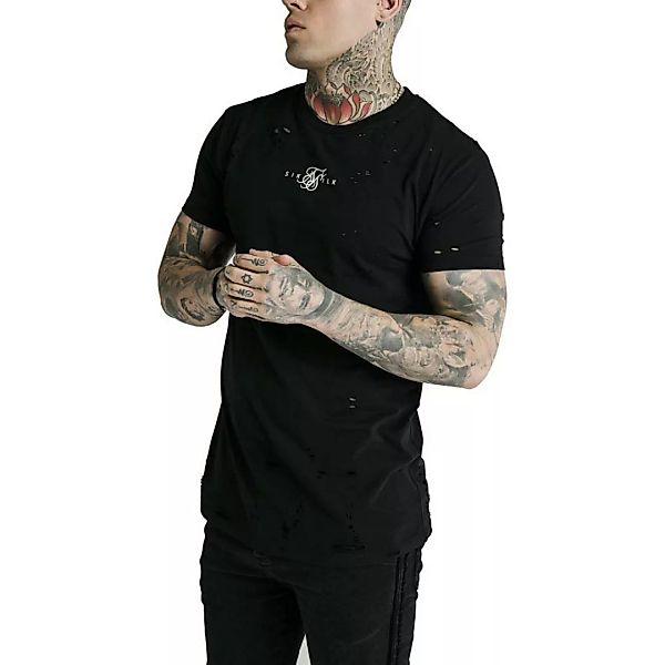 Siksilk Distressed Box Kurzärmeliges T-shirt S Black günstig online kaufen