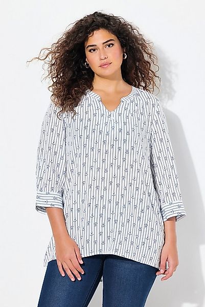 Ulla Popken Tunika Tunika Tunika-Ausschnitt 3/4-Arm günstig online kaufen