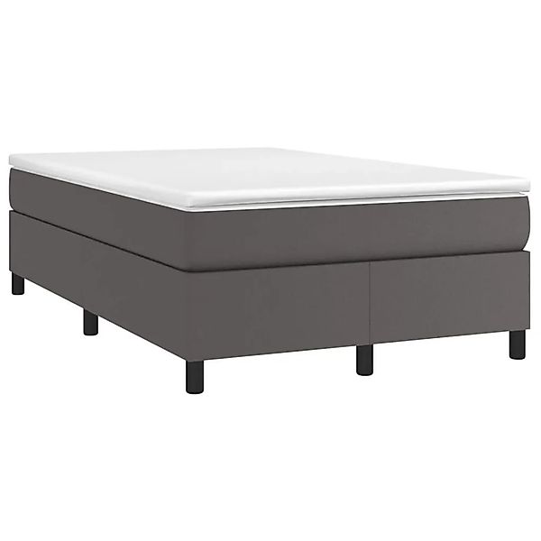 vidaXL Boxspringbett mit Matratze Grau 120x190 cm Kunstleder 3269701 günstig online kaufen