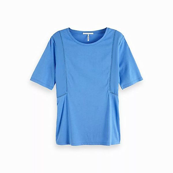 Maison Scotch T-Shirt Maison Scotch Damen Top Jersey Top With Woven Panels günstig online kaufen