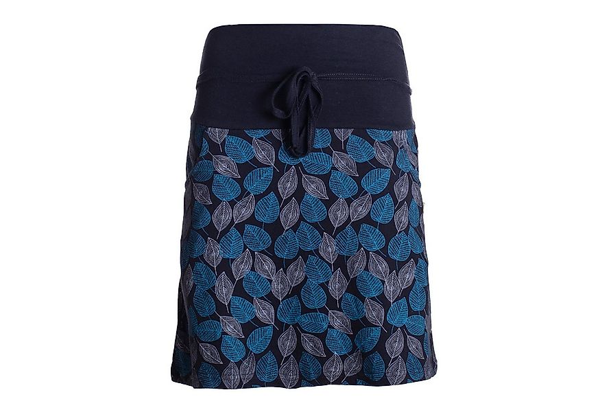 Vishes Jerseyrock knielang Baumwolle Blumen-Muster breiter Bund mit Kordel- günstig online kaufen